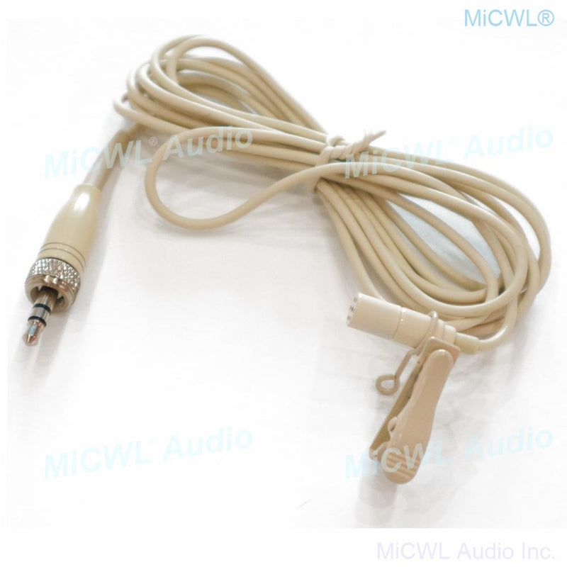 Beige ME2 Wireless Clip Lavalier Microphone For Sennheiser EW100 SK100 G2 G3 G4 BeltPack Transmitter 3.5mm Stereo Lock Plug