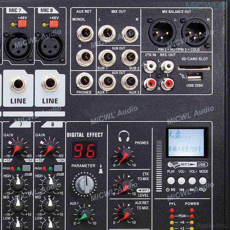 LX16 Double marshalling Digital Premium 16-Input 2-Bus Mixer Sound Console  3Pin XLR with USB DSP Audio effect 16 Channel Mixer